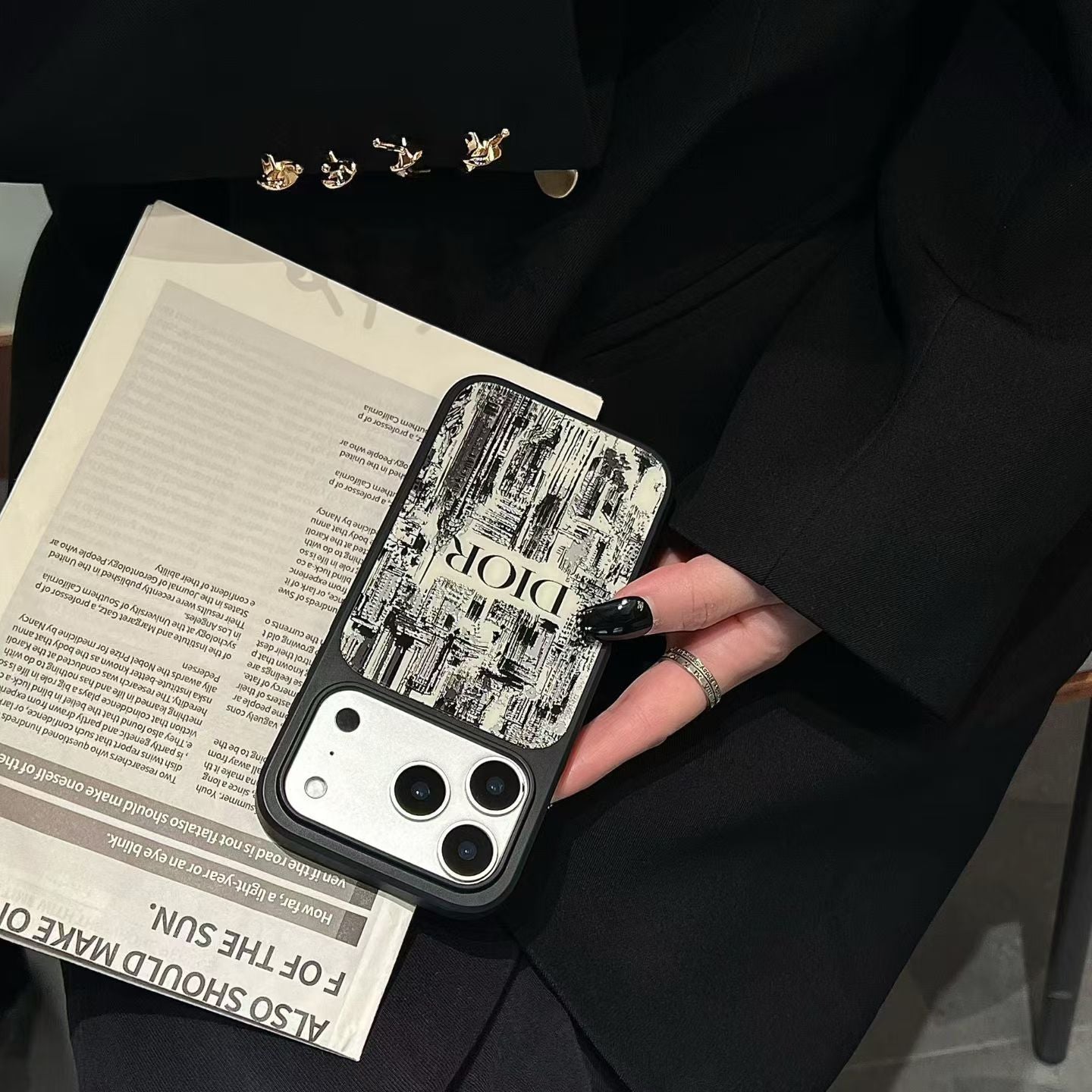 Christian Dior Inspired Luxury Phone Case for iPhone 14 to iPhone 17 Pro Max
