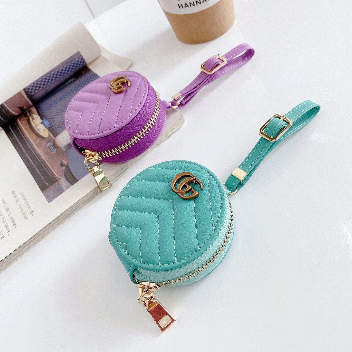 HypedEffects Colorful louis vuitton And gucci Airpods Pro Leather Bag