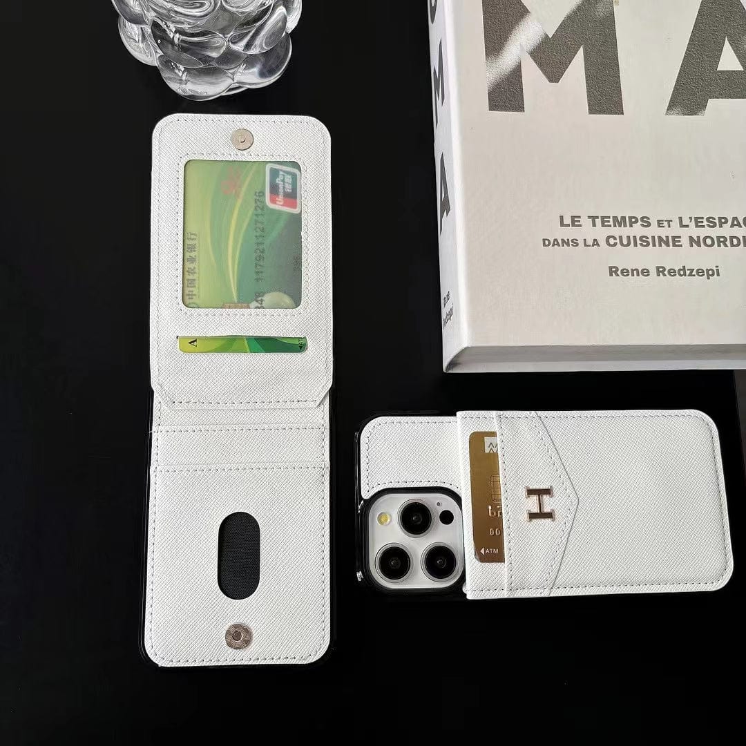 HypedEffects Eelegant White Leather Prada & gucci & Hermes iPhone Cover