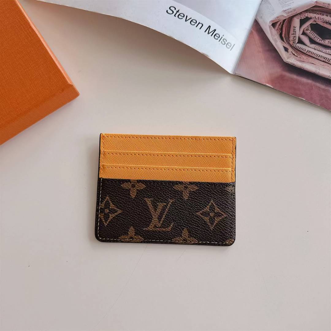 Monogram Slim Card Holder Wallet