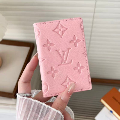 louis vuitton Slim Card Holder Wallet with Monogram Canvas and Color Accent Luxury Designer Card Case