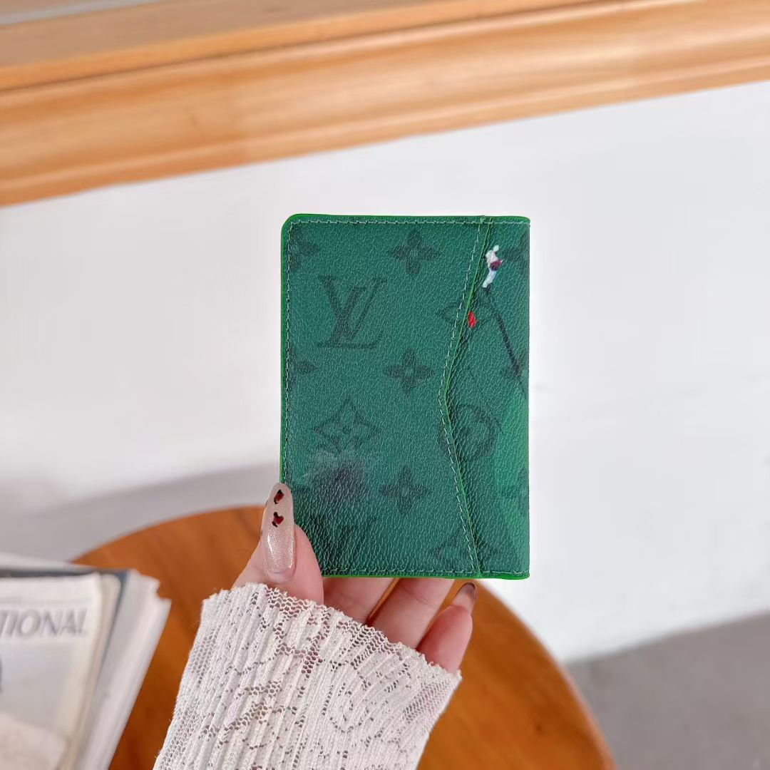 louis vuitton and gucci Slim Card Holder Wallet Luxury Designer Card Case Available in Multiple Styles
