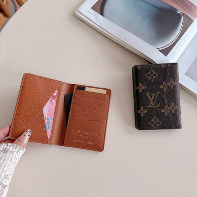 louis vuitton and gucci Slim Card Holder Wallet Luxury Designer Card Case Available in Multiple Styles