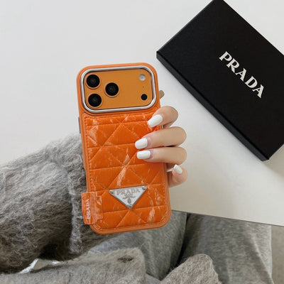 louis vuitton and gucci Leather Phone Case with Metal Logo for iPhone 13 to iPhone 17 Pro Max