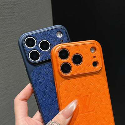 louis vuitton Inspired Leather Phone Case for iPhone 14 to iPhone 17 Pro Max