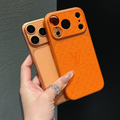 louis vuitton Inspired Leather Phone Case for iPhone 14 to iPhone 17 Pro Max
