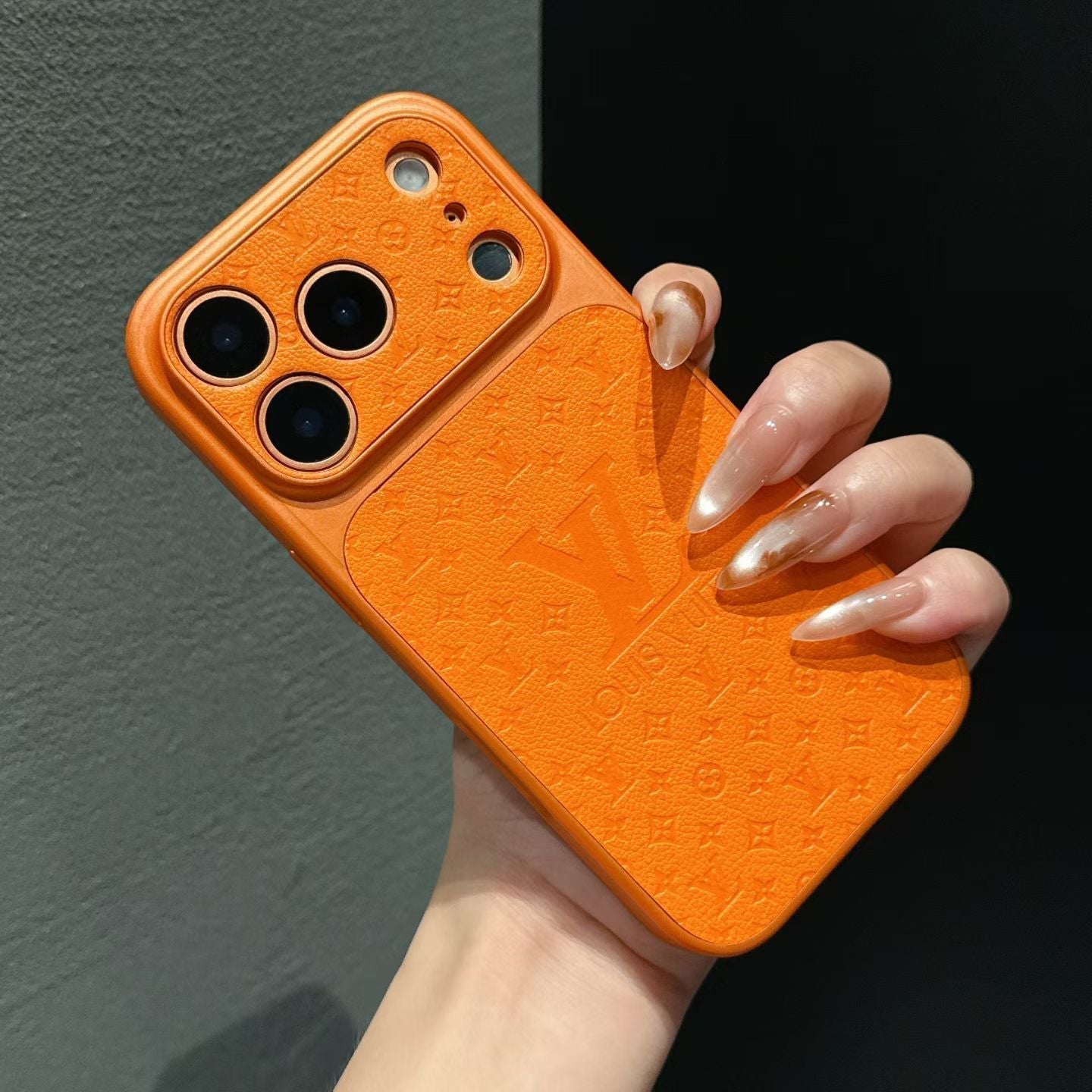 louis vuitton Inspired Leather Phone Case for iPhone 14 to iPhone 17 Pro Max