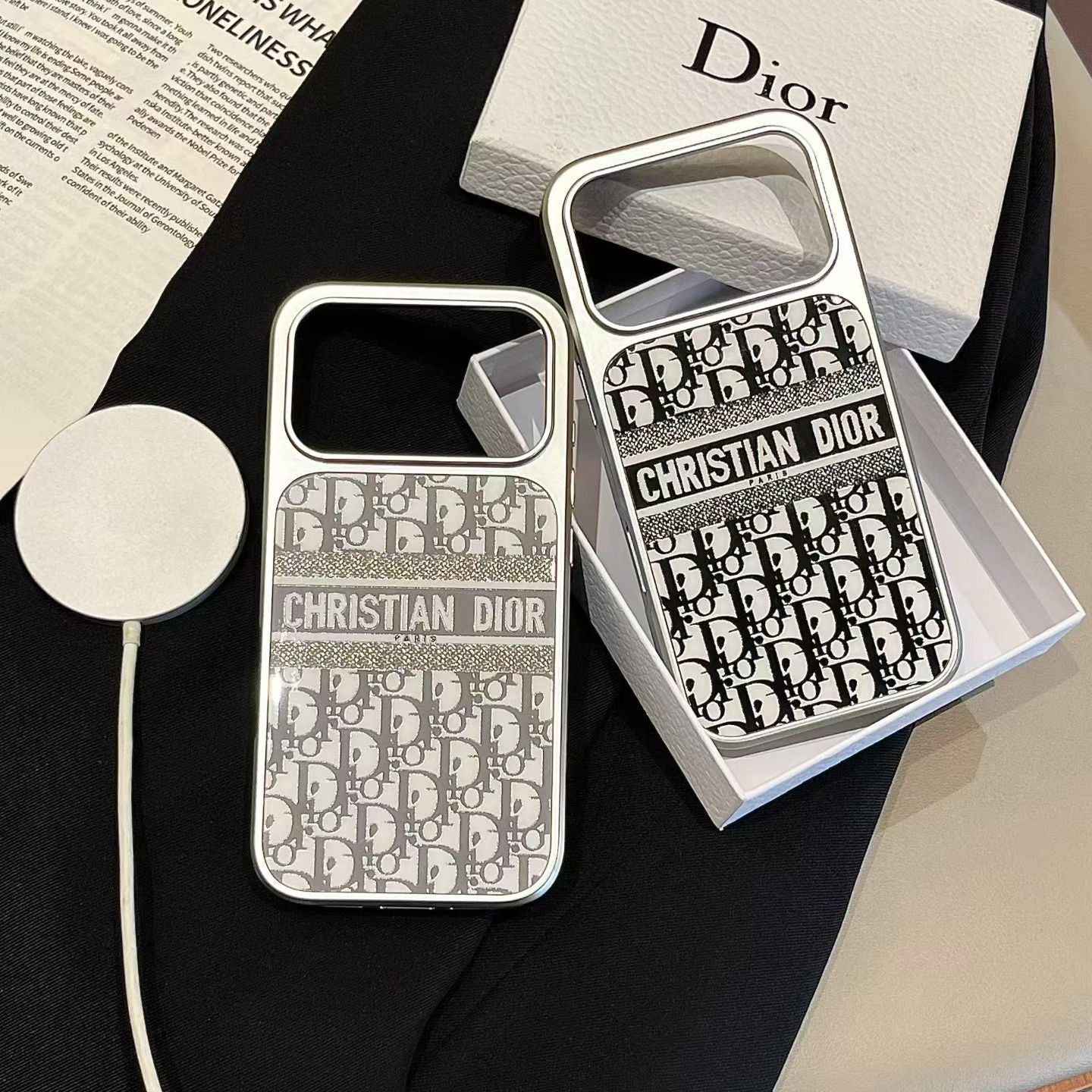 Christian Dior Inspired Luxury Phone Case for iPhone 14 to iPhone 17 Pro Max