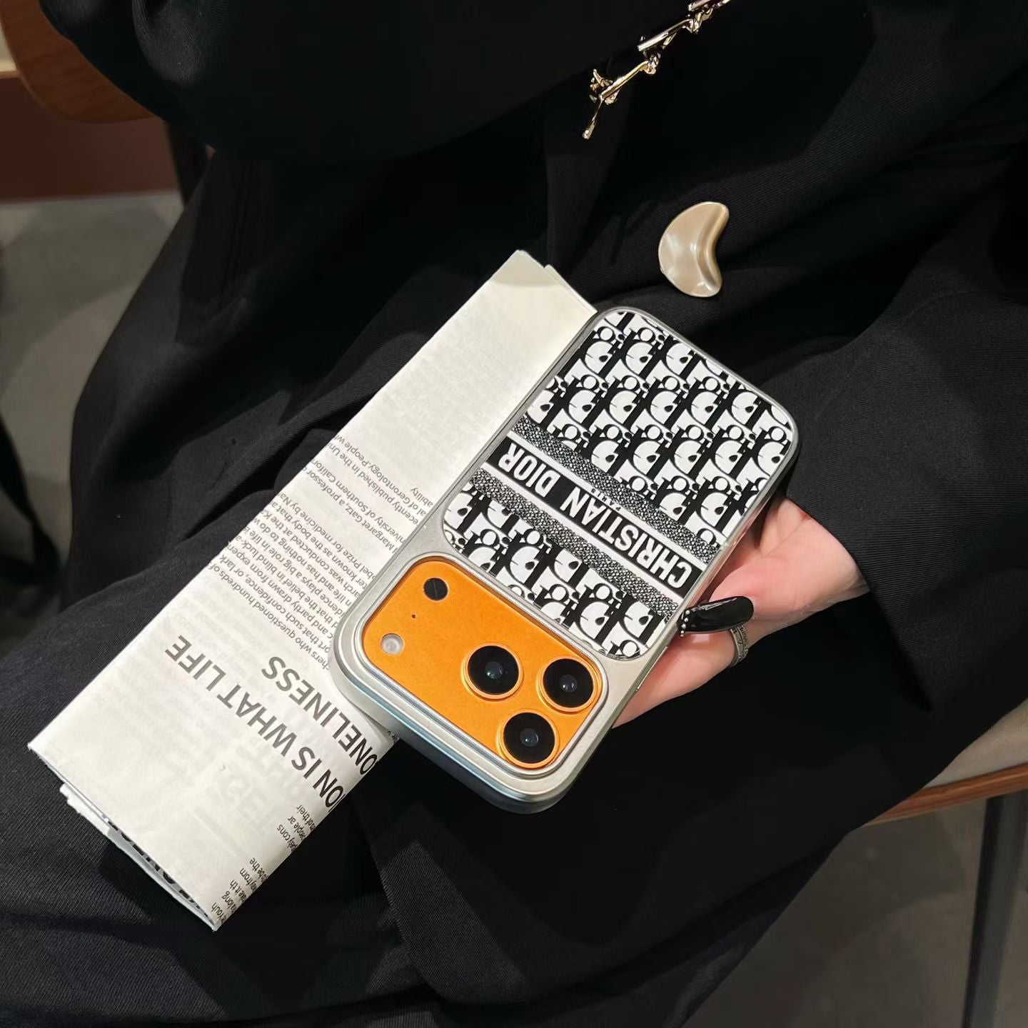 Christian Dior Inspired Luxury Phone Case for iPhone 14 to iPhone 17 Pro Max