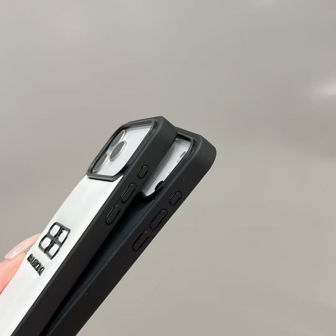 HypedEffects Balenciaga Minimal Logo Luxury Case for iPhone 13 to 17 Pro Max