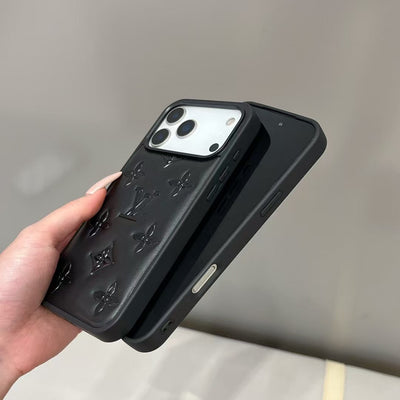 louis vuitton Monogram Relief Luxury Case for iPhone 13 to 17 Pro Max