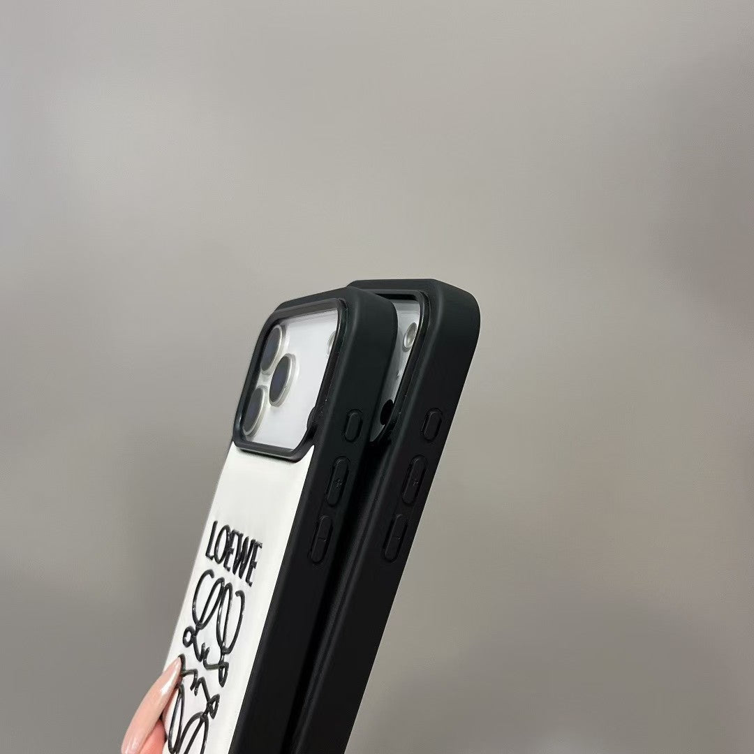 Loewe Anagram Signature Luxury Case for iPhone 14 to 17 Pro Max