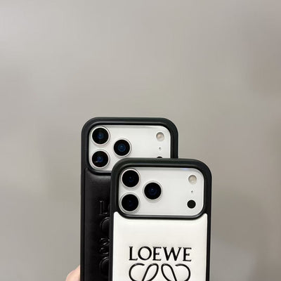 Loewe Anagram Signature Luxury Case for iPhone 14 to 17 Pro Max