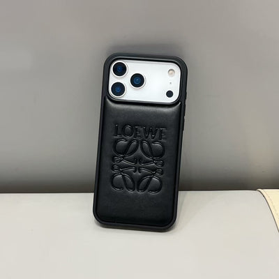 Loewe Anagram Signature Luxury Case for iPhone 14 to 17 Pro Max