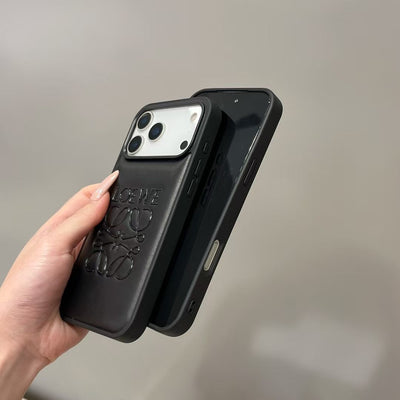 Loewe Anagram Signature Luxury Case for iPhone 14 to 17 Pro Max
