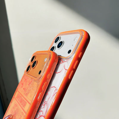 louis vuitton and Dior Orange Aesthetic Wrist Chain Case for iPhone 14 to 17 Pro Max