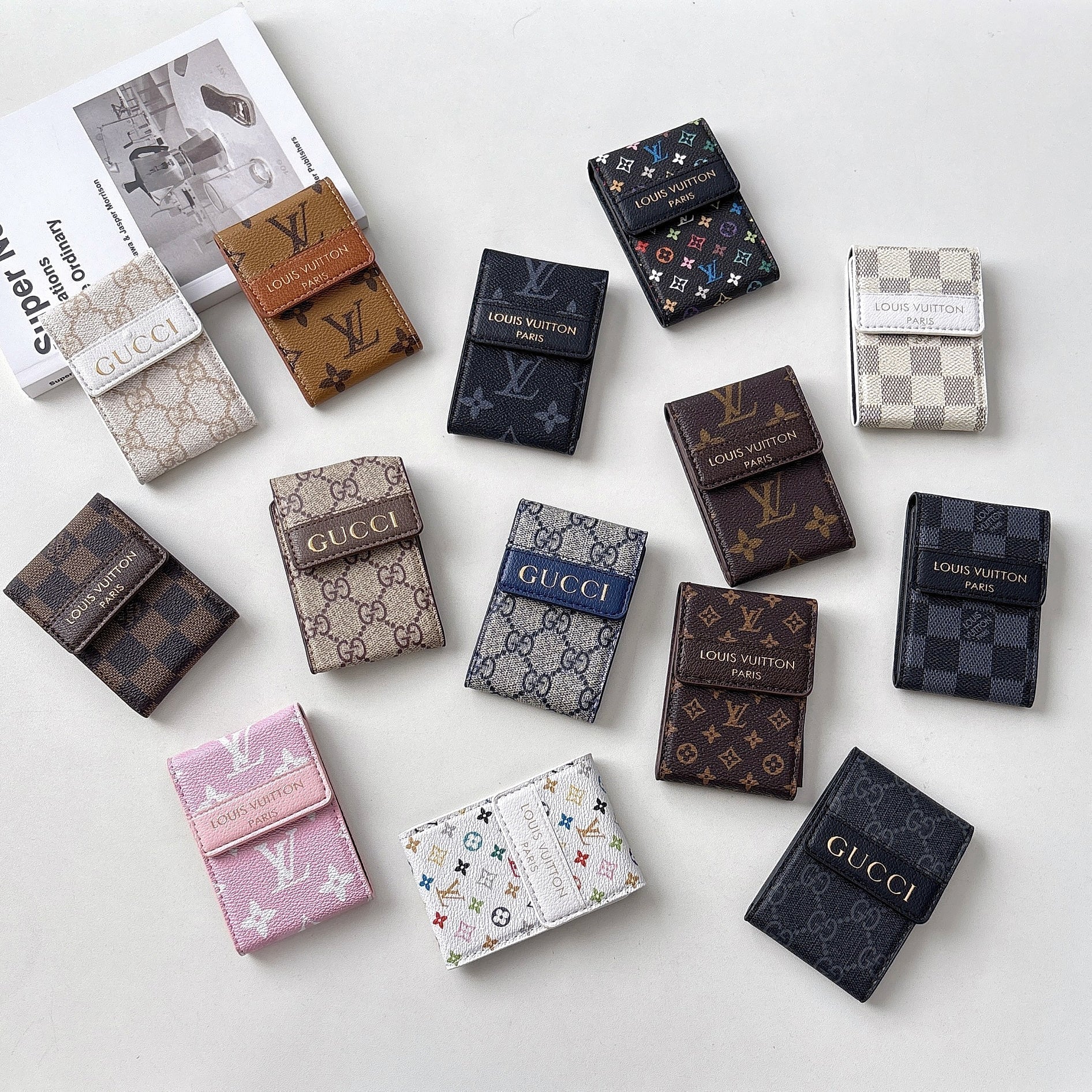 louis vuitton and gucci Wallet Card Holder Collection