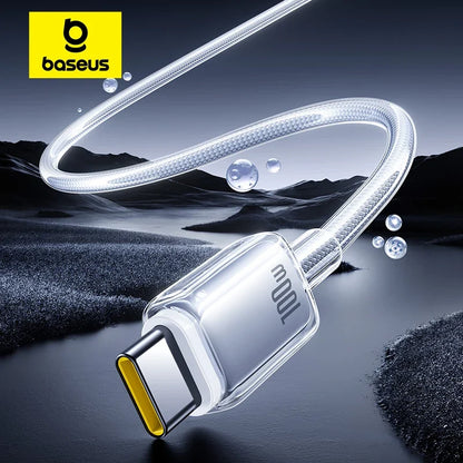 Baseus 100W Fast Charging Data Cable USB-A to USB-C For Car Charging  For iPhone 17 iPhone 16 iPhone 15