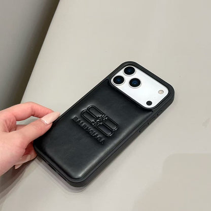 HypedEffects Balenciaga Minimal Logo Luxury Case for iPhone 13 to 17 Pro Max