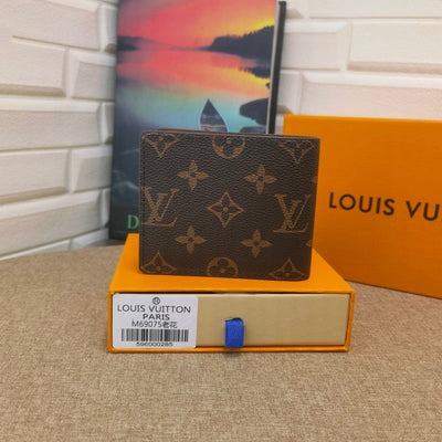HypedEffects Black Leather louis vuitton Wallet With Gray Monogram