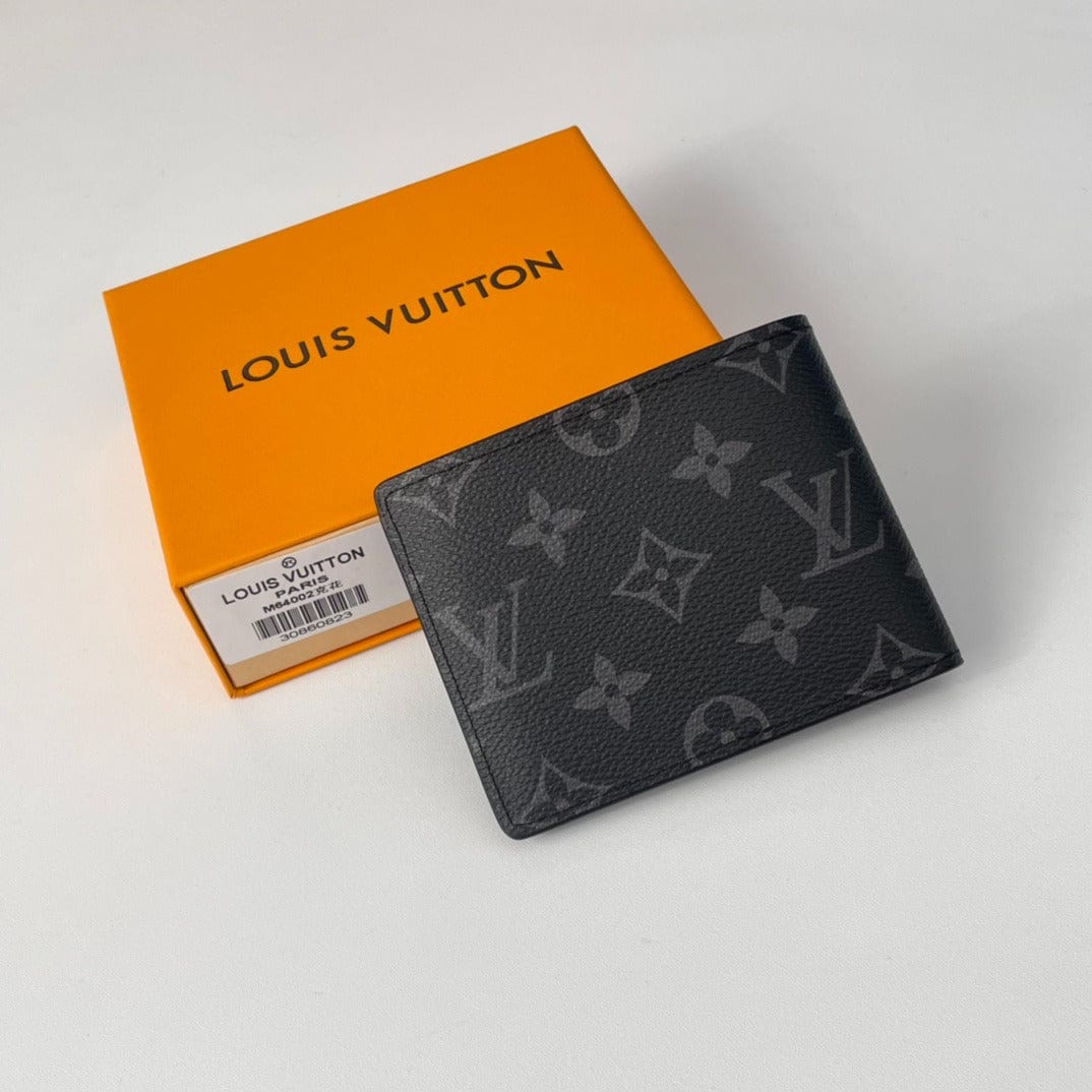 HypedEffects Black louis vuitton Charcoal Gray Monogram Wallet