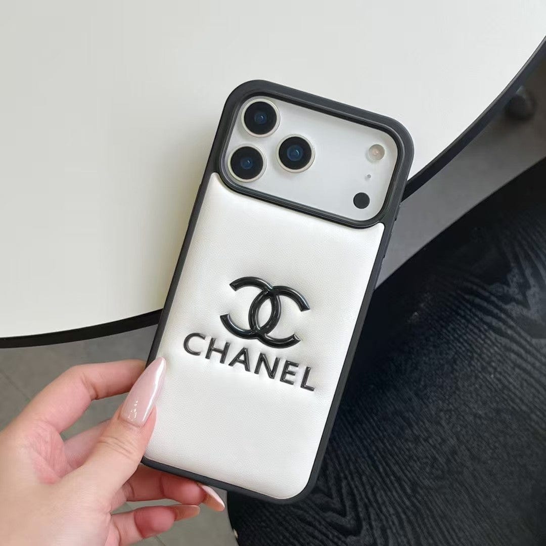 HypedEffects cc Quilted Signature Case Elegant Luxury Style for iPhone 14 to 17 Pro Max
