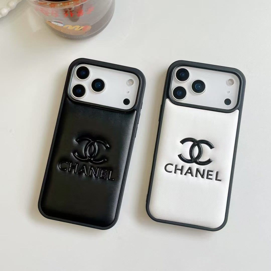 HypedEffects cc Quilted Signature Case Elegant Luxury Style for iPhone 14 to 17 Pro Max