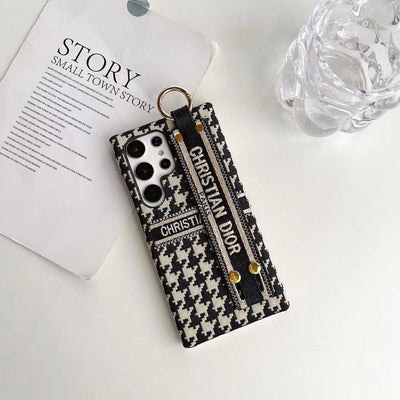 HypedEffects Christian Dior Designer Phone Case For Samsung with Hand strap