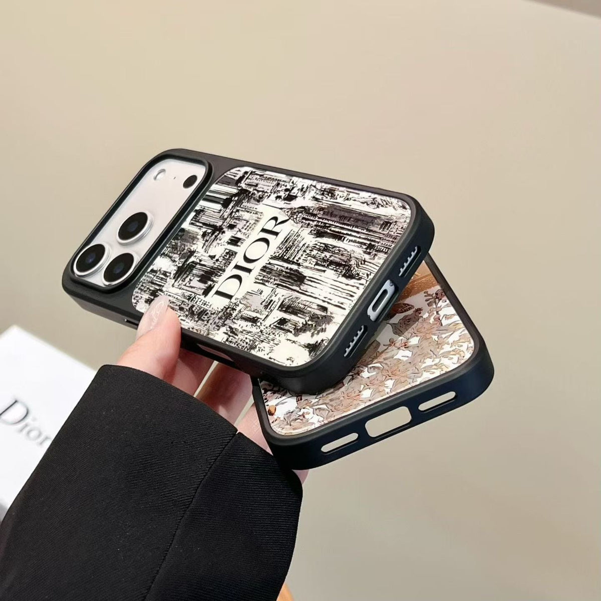 HypedEffects Christian Dior Inspired Luxury Phone Case for iPhone 14 to iPhone 17 Pro Max