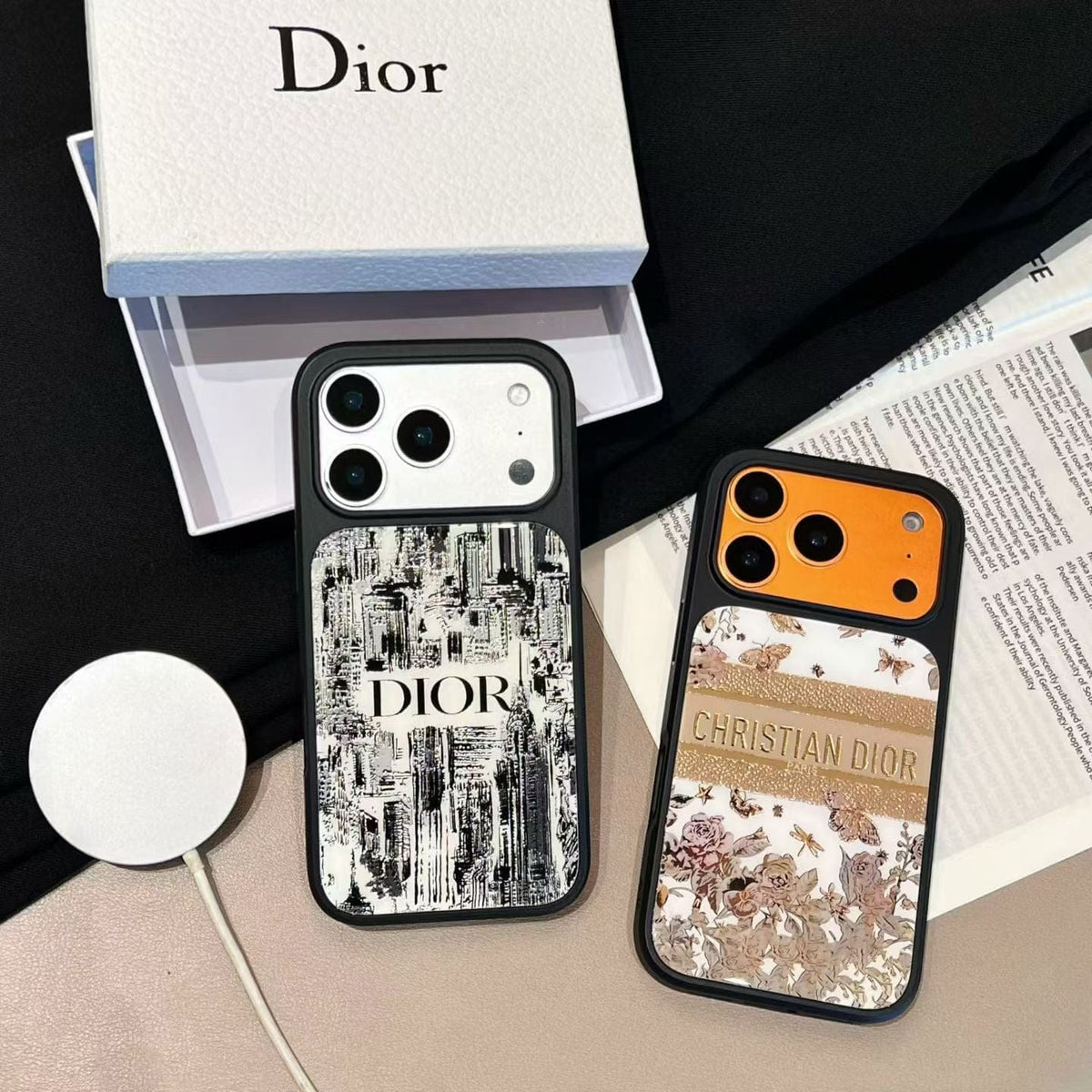 HypedEffects Christian Dior Inspired Luxury Phone Case for iPhone 14 to iPhone 17 Pro Max