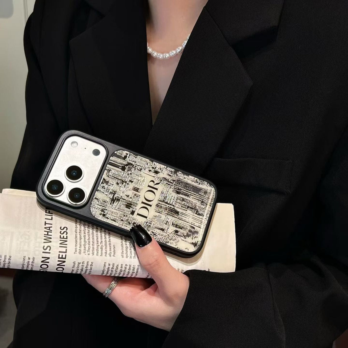 HypedEffects Christian Dior Inspired Luxury Phone Case for iPhone 14 to iPhone 17 Pro Max