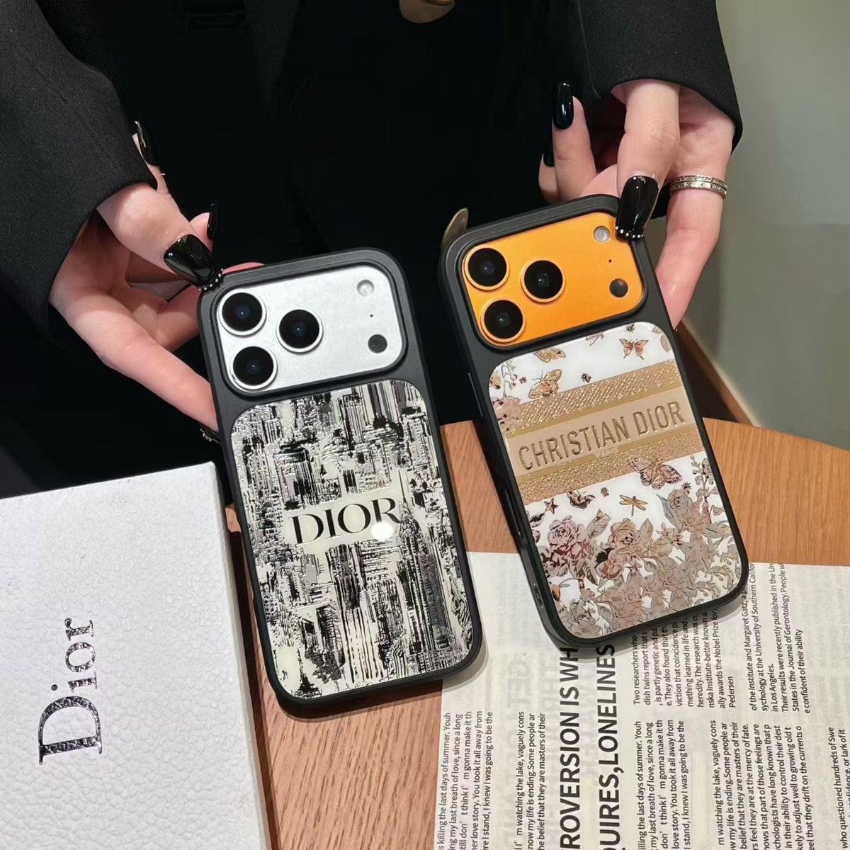 HypedEffects Christian Dior Inspired Luxury Phone Case for iPhone 14 to iPhone 17 Pro Max