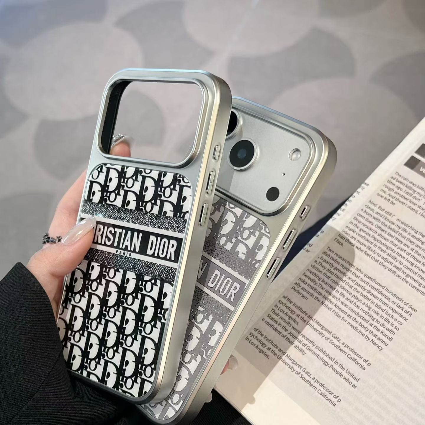 HypedEffects Christian Dior Inspired Luxury Phone Case for iPhone 14 to iPhone 17 Pro Max