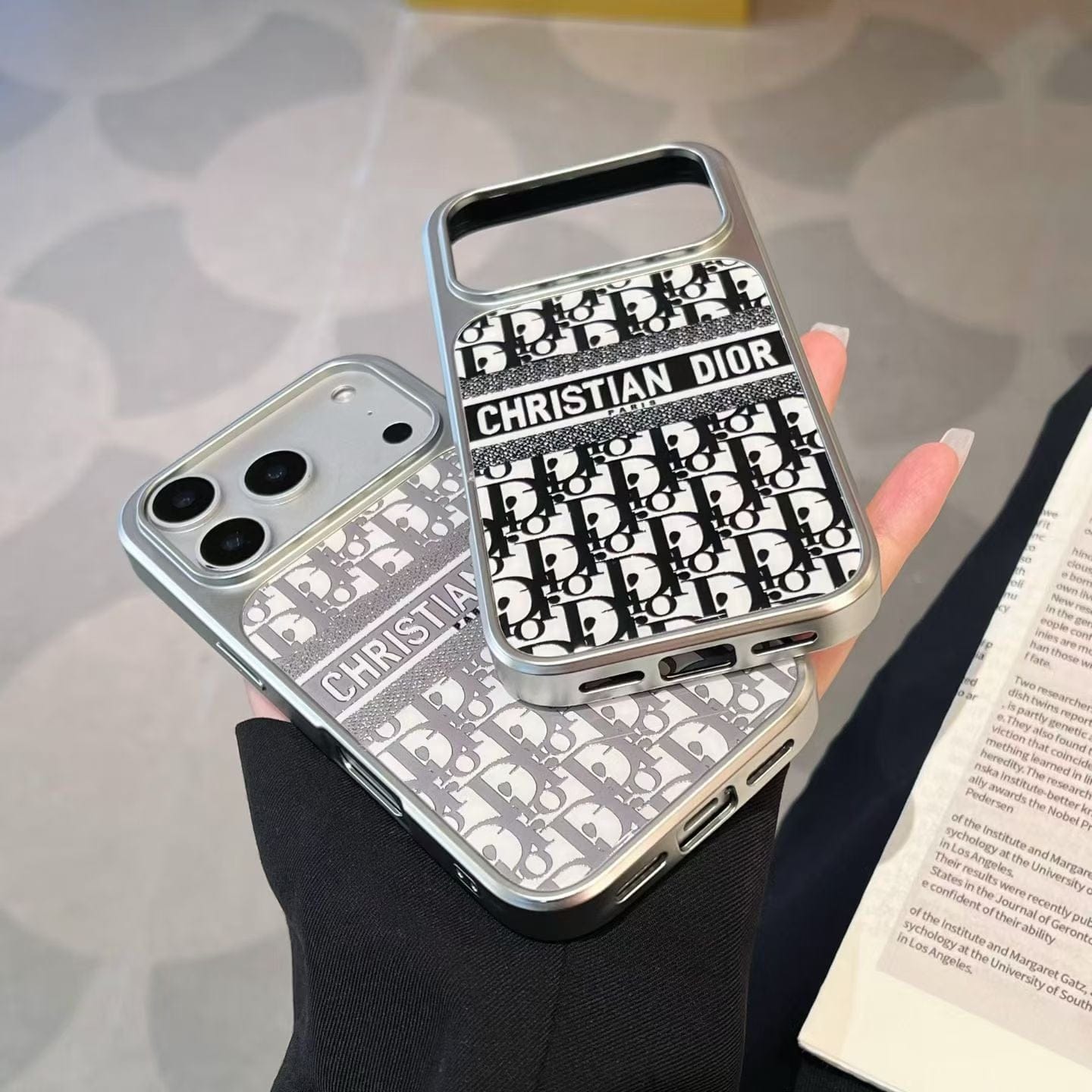 HypedEffects Christian Dior Inspired Luxury Phone Case for iPhone 14 to iPhone 17 Pro Max