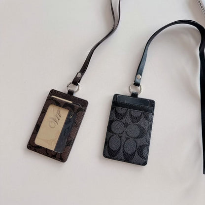HypedEffects Coach Monogram Lanyard Cardholder – Slim ID Badge Holder