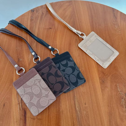 HypedEffects Coach Monogram Lanyard Cardholder – Slim ID Badge Holder
