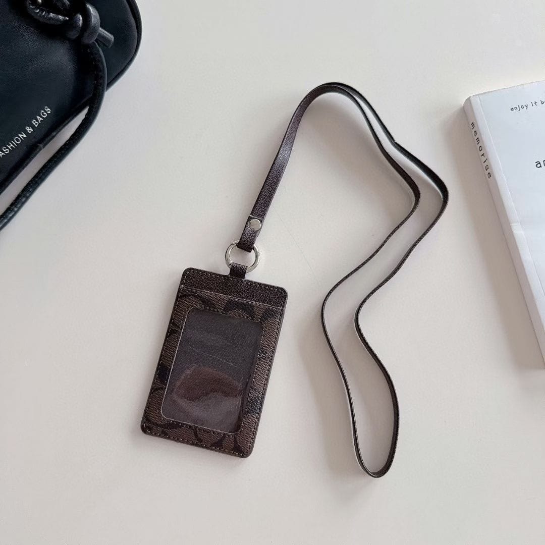 HypedEffects Coach Monogram Lanyard Cardholder – Slim ID Badge Holder