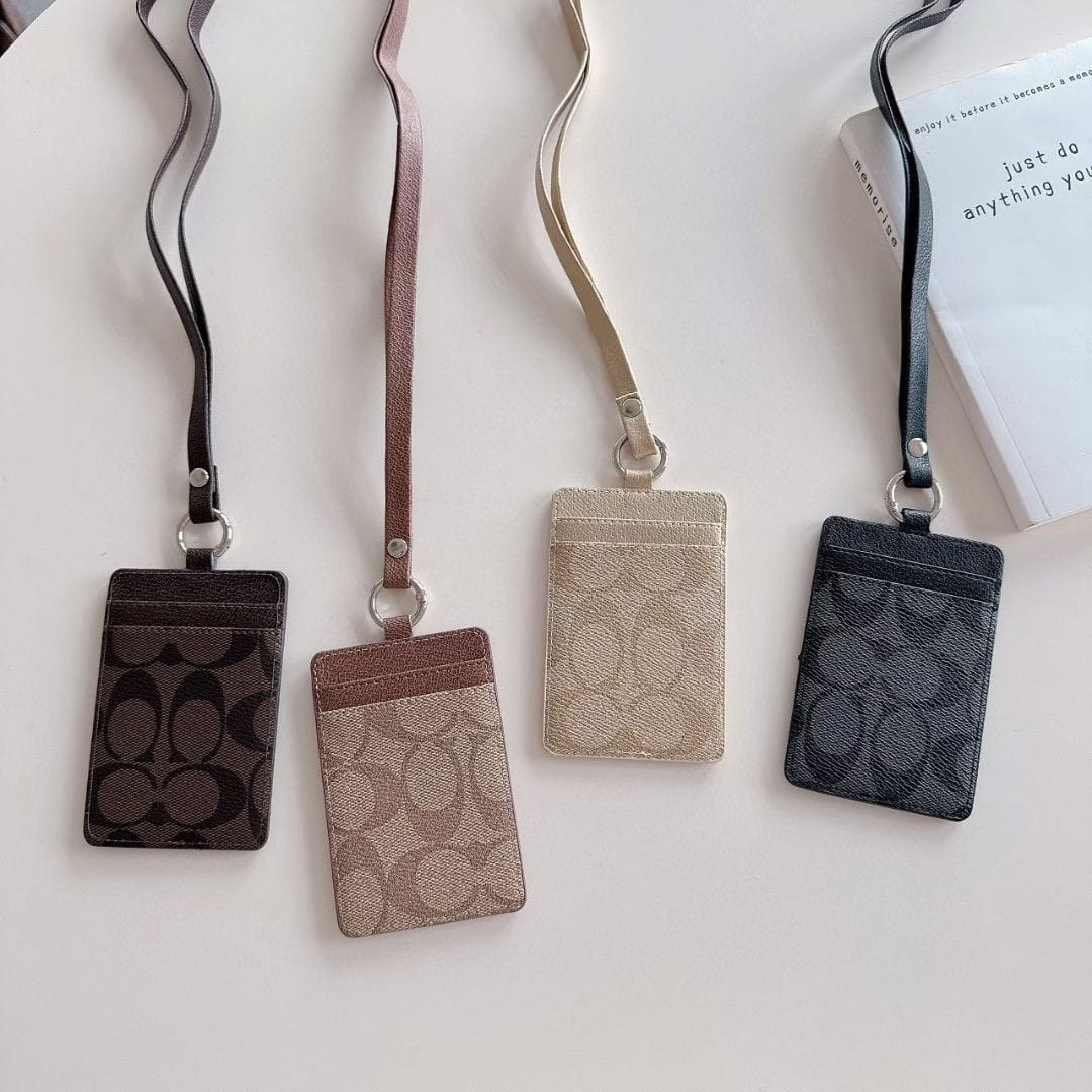 HypedEffects Coach Monogram Lanyard Cardholder – Slim ID Badge Holder