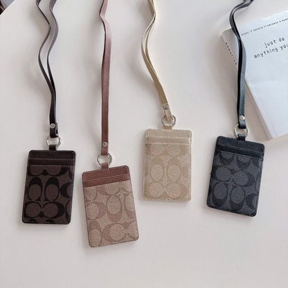 HypedEffects Coach Monogram Lanyard Cardholder – Slim ID Badge Holder