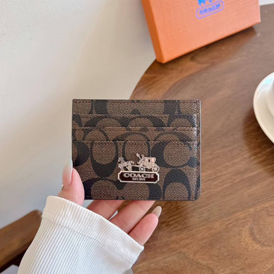 HypedEffects Coach Signature Canvas Wallet Card Holder