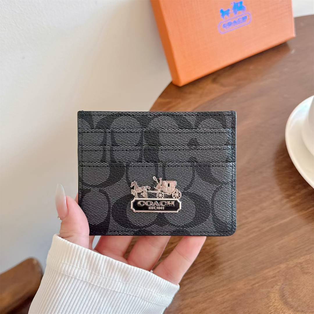 HypedEffects Coach Signature Canvas Wallet Card Holder