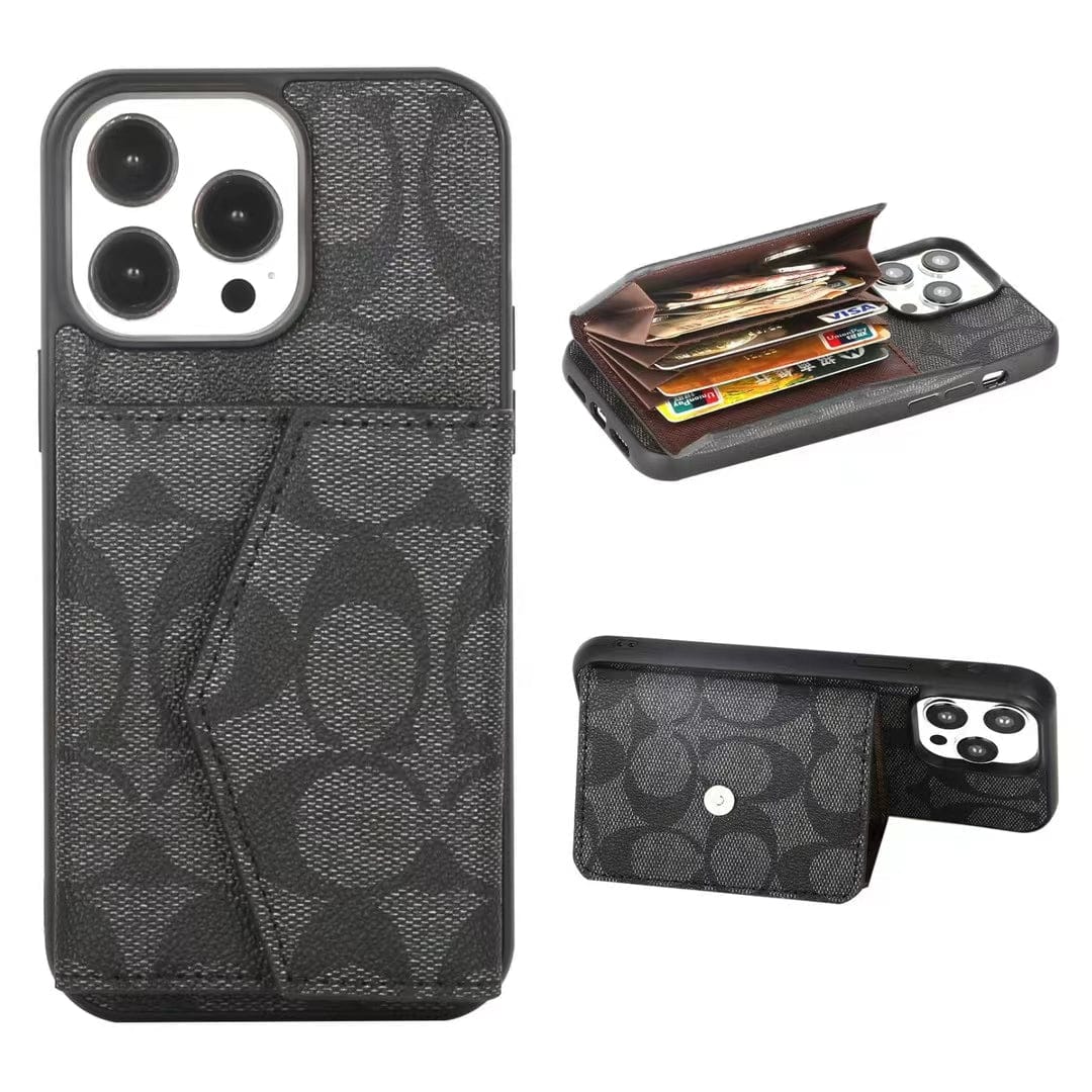 HypedEffects Coach Signature iPhone Case with Card Holder – Available for iPhone 13 to iPhone 17