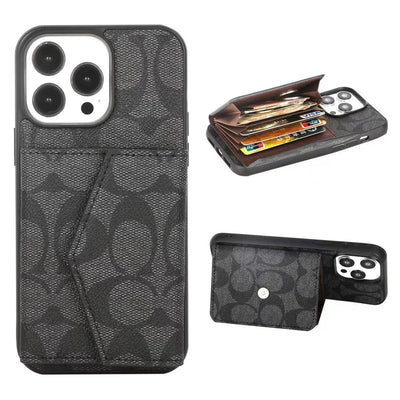 HypedEffects Coach Signature iPhone Case with Card Holder – Available for iPhone 13 to iPhone 17