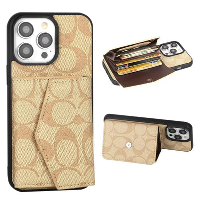 HypedEffects Coach Signature iPhone Case with Card Holder – Available for iPhone 13 to iPhone 17