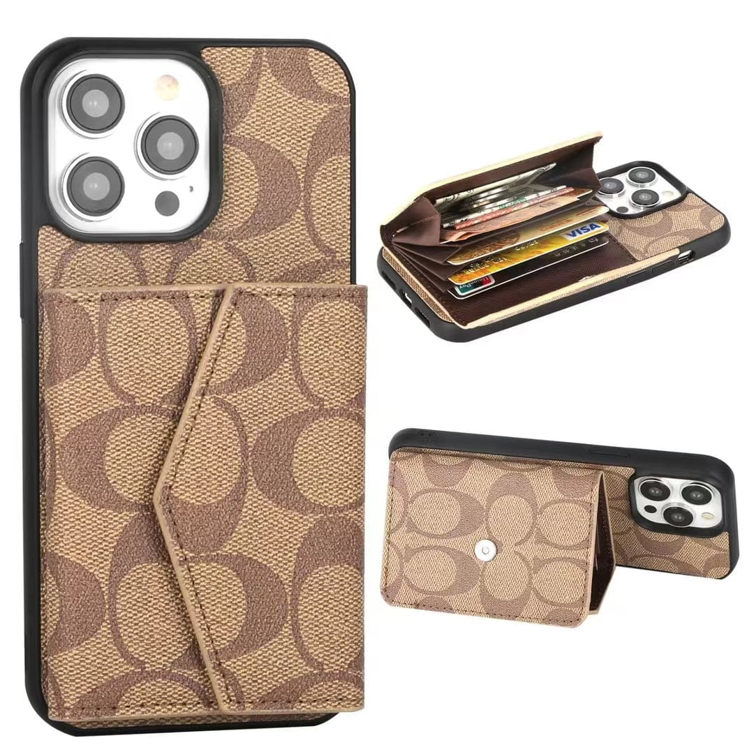 HypedEffects Coach Signature iPhone Case with Card Holder – Available for iPhone 13 to iPhone 17