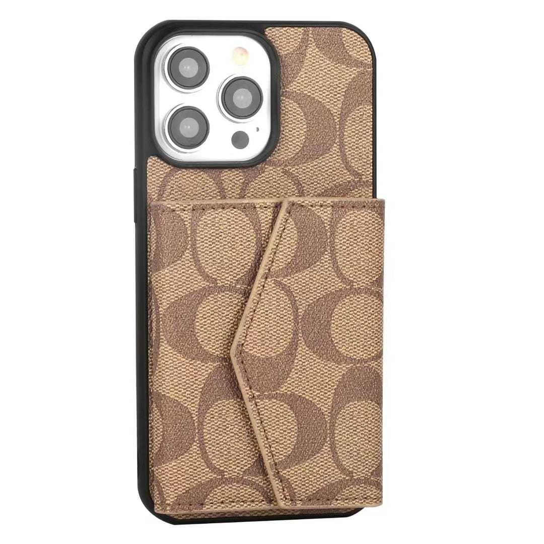 HypedEffects Coach Signature iPhone Case with Card Holder – Available for iPhone 13 to iPhone 17
