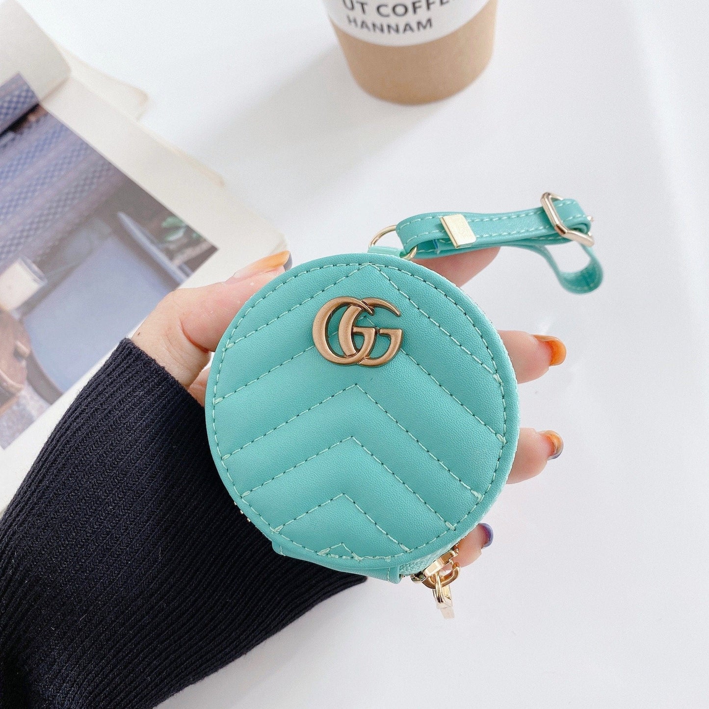 HypedEffects Colorful louis vuitton And gucci Airpods Pro Leather Bag