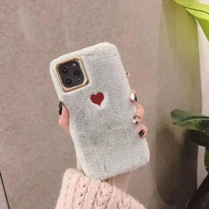 HypedEffects Cute Fluffy Heart Phone Case for iPhone