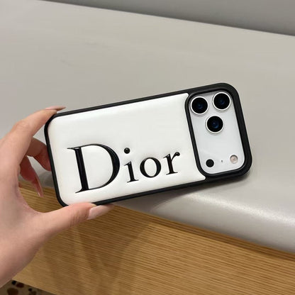 HypedEffects Dior Signature Minimalist Luxury Case for iPhone 13 to 17 Pro Max