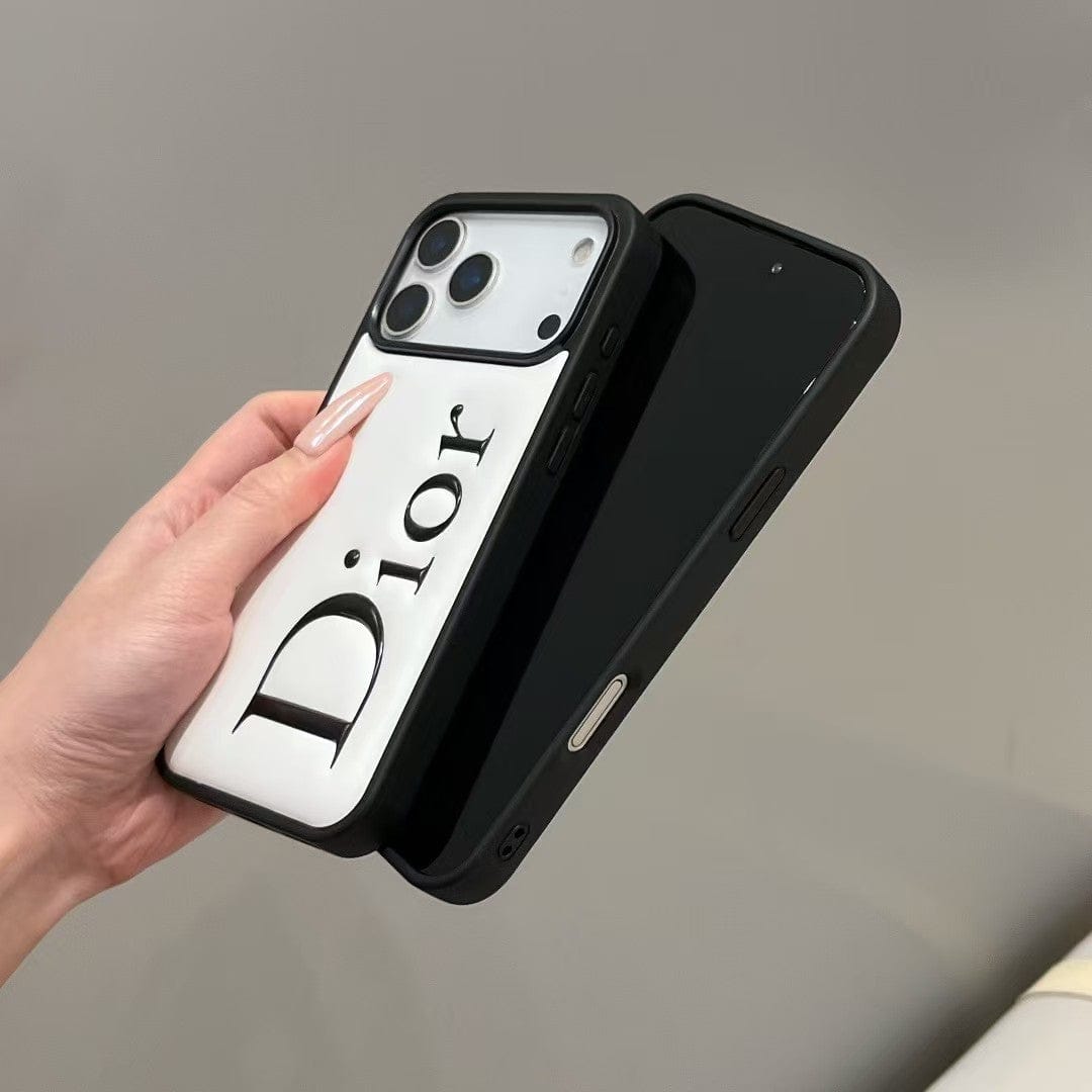 HypedEffects Dior Signature Minimalist Luxury Case for iPhone 13 to 17 Pro Max